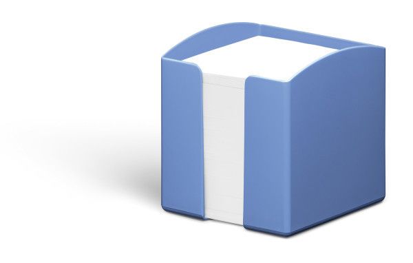 Notepad box ECO 100 x 105 x 100 mm + recycled paper 800l, blue, Durable, Blue Angel