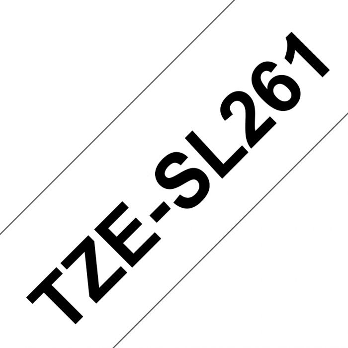 Kleepkirjalint Brother TZE-SL261 valge, must tekst, laius 36mm, pikkus 8m, kaablite markeerimiseks