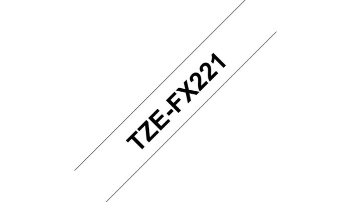 Adhesive tape Brother TZE-FX221 white flexi ID, black text, width 9mm