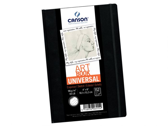Eskiisiplokk Art Book Universal 10,2x15,2 mm 96g 112lehte, kõvaköide kummiga