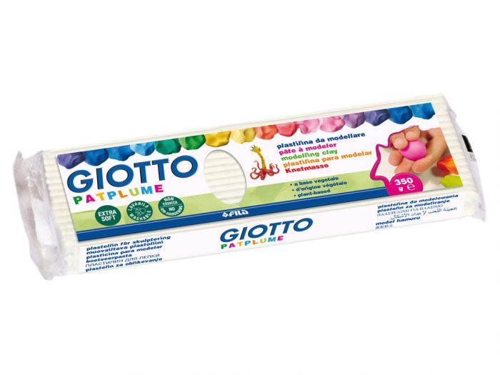 Plasticine white 350g platplume Giotto