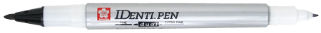 Marker Identi-pen, permanent, black, 0,4/1,0mm