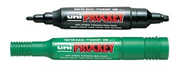 Marker UNI PM150T with 2 ends, waterproof, black 1.2-1.8 / 6mm