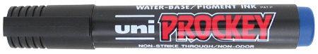 Marker UNI PM126 blue, waterproof, cut end 5.7mm