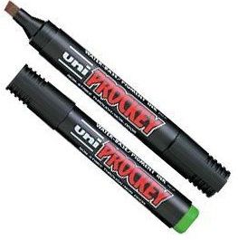 Marker UNI PM126 green, waterproof, cut end 5.7mm