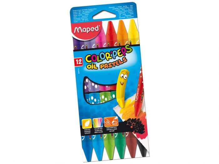 Oil pastels Color Peps 12colour, Maped