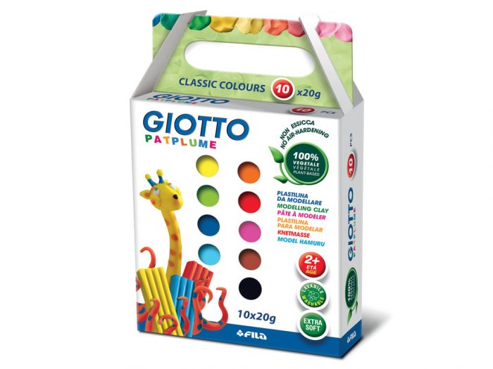 Plastiliin Giotto Patplume 10x20g Klassikalised toonid, Fila