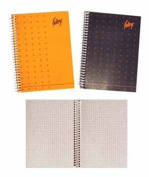Spiral pad College Supreme A6/80 sheets, 5x5 squares, spiral on the long side, MIX