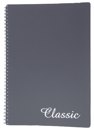 Caustic A5 60l. 5x5 square Classic spiral binding plastic covers