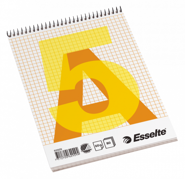 Spiral Pad A5 Squared 80sh Top spiral Esselte