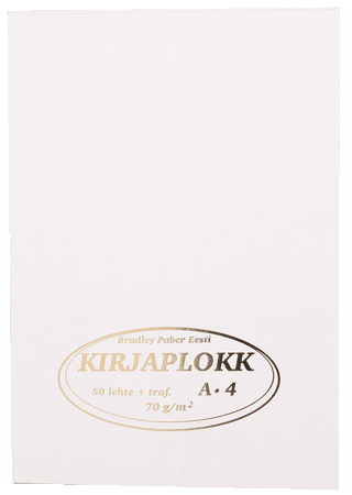 Notepad A4 50sh. white, adhesive binding