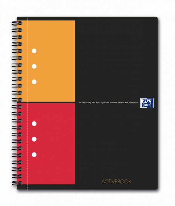 Kaustik A5+ruut5x5 80lehte spiraalköide augustatud Oxford International Activebook