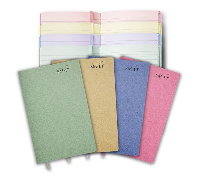 Notepad 210x135mm, ruled, 50 sheets, recycled, color assortment, SMLT
