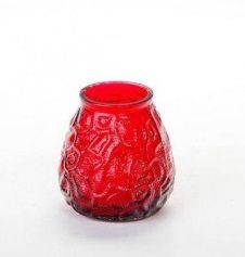 Candle Venetian red glass