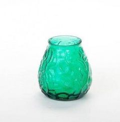 Candle Venetian green glass