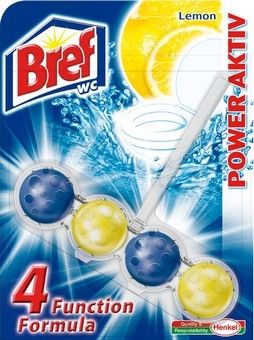 WC värskendaja pallidega BREF Power Activ Lemon 50g