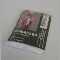 Vihmakeep läbipaistev, varrukate, trukkide, kapuutsiga, keskmine paksus (0,036mm)