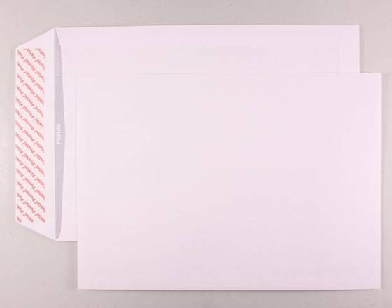 Self-adhesive writing bag B4AH white 100gsm (250x353mm)