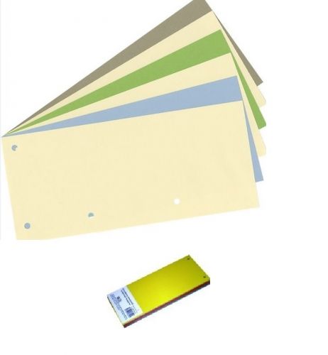 Registrilehed 110 x 235 mm, kartong, 100tk.pakis,värvilised, SMLT