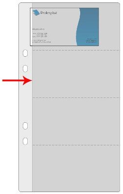 Business card spare pocket large 10 pcs. in the set