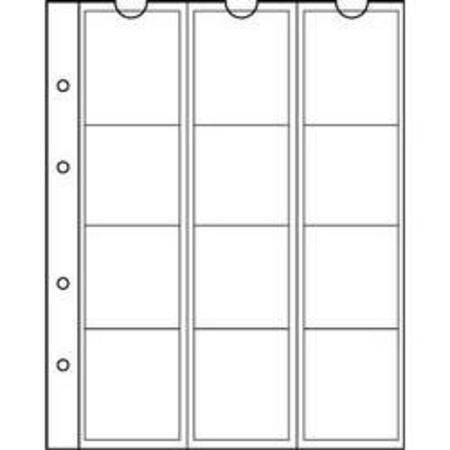 Tab for coins 12x d 44mm NUMIS 44 315584, 5 sheets per pack, white background, Leuchtturm