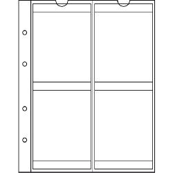 Tab for coins 4x d 66mm NUMIS 66 321507, 5 sheets per pack, white background, Leuchtturm
