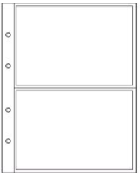 Sheet for banknotes 2x 165x107mm NUMIS 2C 338575, 5 sheets per pack, Leuchtturm