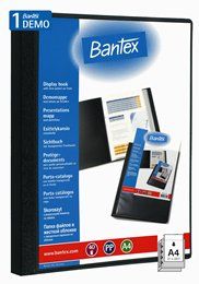 Menüükaaned A4 40-taskut must Bantex esitaskuga