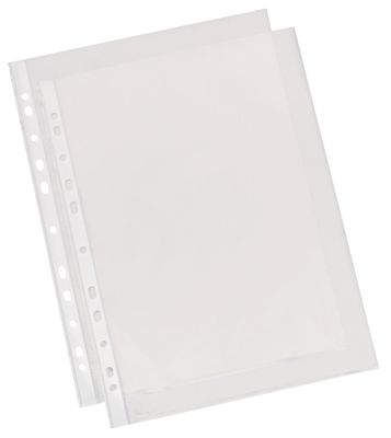 Punched pocket A4 U-type, 55 mic, glossy, pack of 10 pcs, Esselte