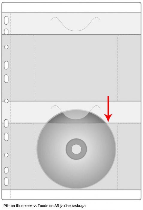 Film pocket A5 can be bound to a CD, 1pc. Prolexplast,