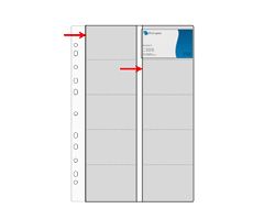 Film pocket A4 can be bound for 10 business cards, Prolexplast
