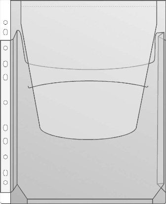 Kiletasku känguru A-tasku A4 klapiga, köidetav,0,18mm, PVC,Prolexplast