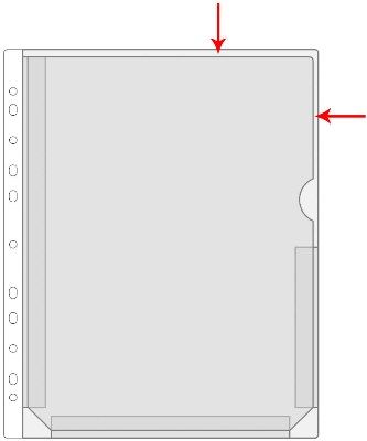 Film pocket kangaroo F-pocket A4 yellow, PVC, Prolexplast binding