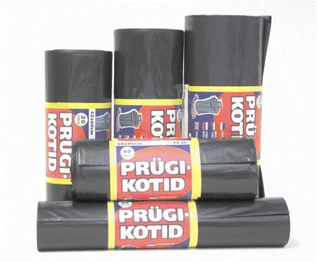 Prügikott 100l  must  LD (71*115) 40my, 10tk/rullis