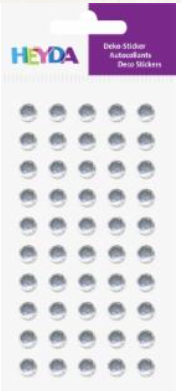 Rhinestone Stickers Round, crystal-clear
