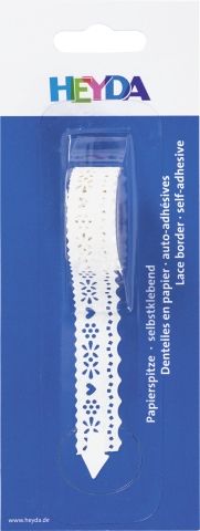 Paper Lace self-adhesive 17mmx200cm Waves white