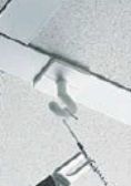 Self-adhesive hanging hook 2280, 25x25mm, load capacity 1 kg / white plastic, 1 pc