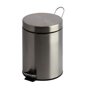 Prügikast pedaaliga 3L/ plastikust sisuga /RVS roostevaba, K-27cm,D-16,7cm
