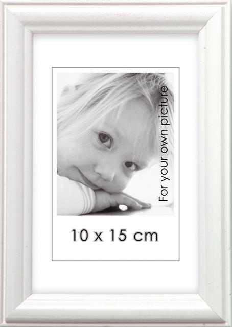 Photo frame B3 10x15, white, tugijalg
