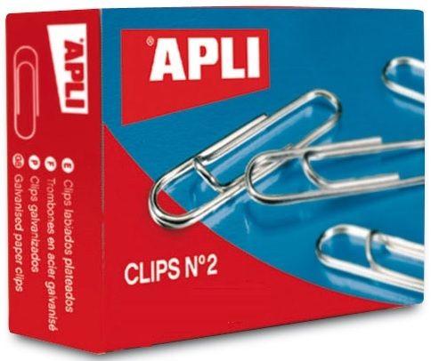Clips with silver finish no.3 40 mm 100 u.