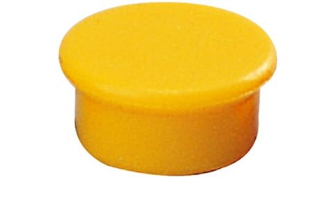 Magnet yellow - 13 mm, 8 magnets per blister card