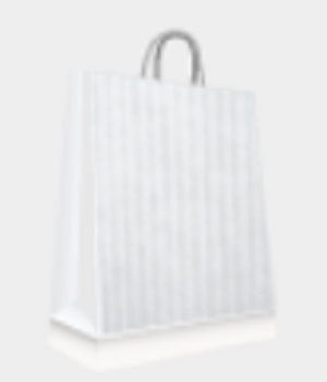 Kinkekott 24x10x32 valge, spiraal pabersangadega