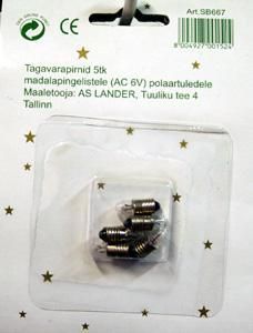 Varupirnid  met. polaartuledele (AC 6V)/ 5 tk