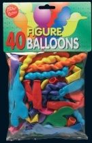 Balloons 40pcs in a pack, aerobatics, different colors and shapes, Viborg