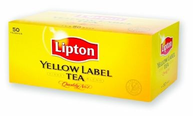 Must tee Lipton Yellow Label  2g*50 tk/pk (ilma ümbrikuta)