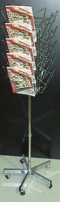 Rotating advertising stand 20 pockets A4, 020204 / chrome