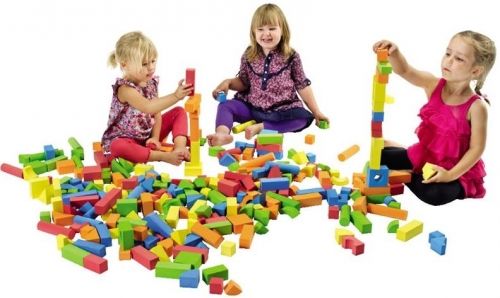 Set of toy blocks, EVA foam, 158 blocks (2 packs), 3+