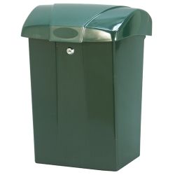 Mailbox with rainproof cover 44x31x20cm, cylinder lock + 2 keys / plastic / green