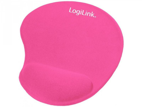 Hiirepadi randmetoega Logilink Ergonomic Mouse Pad Pink, roosa, geeliga randmetugi