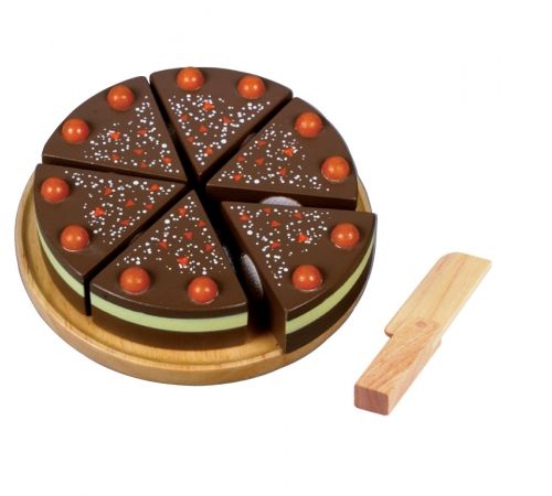 Mängu shokolaadikook, puust, D 13,5 cm, 2+